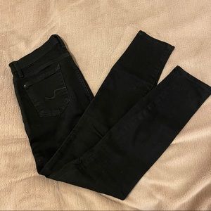 7 for all Mankind Black Skinny Jeans